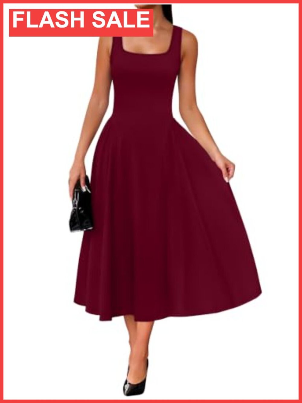 Square Neck Corset A Line Ruffle Ruched Waist Maxi Dress